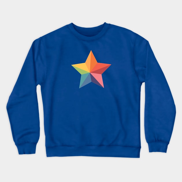 Geometric chromatic star Crewneck Sweatshirt by divafern